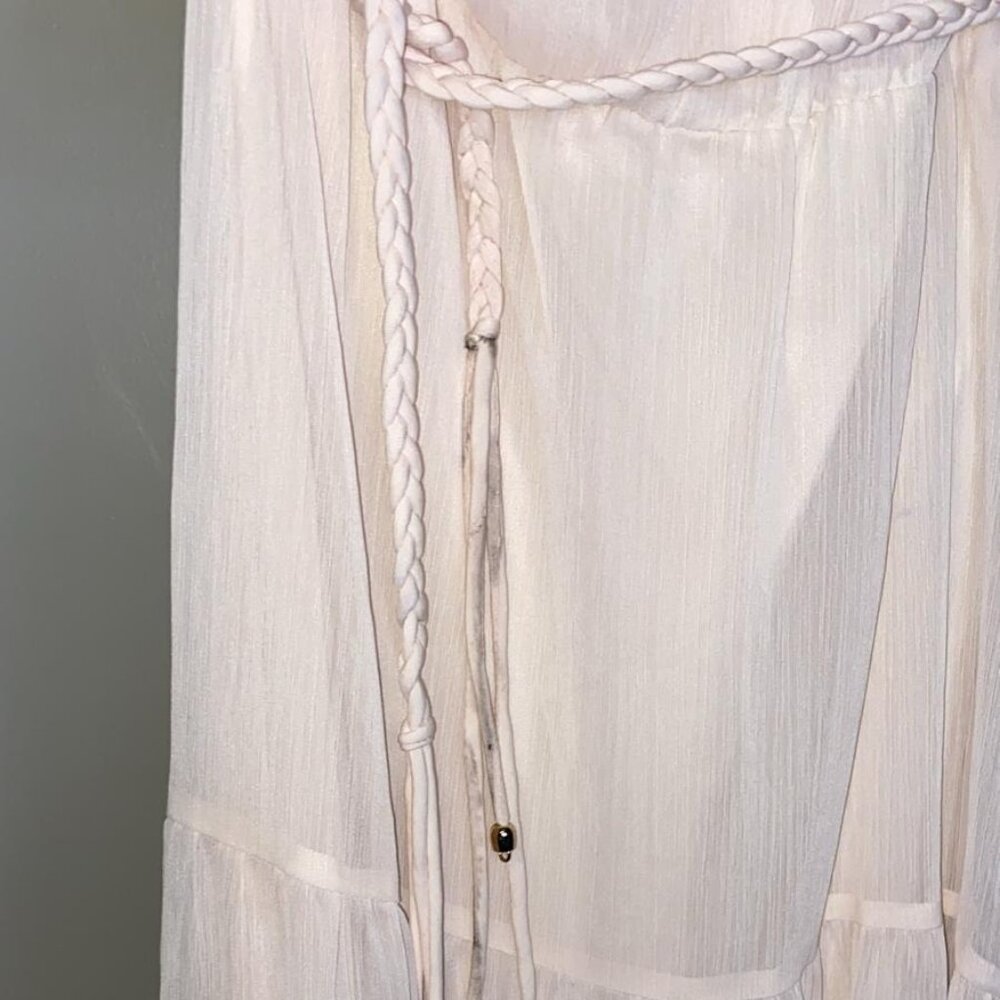 Maje One-shoulder ruffled georgette midi dress - Picture 5 of 8